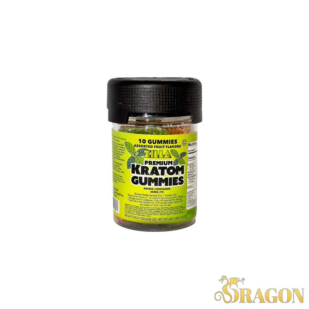 Zilla Premium Kratom Gummies 250mg