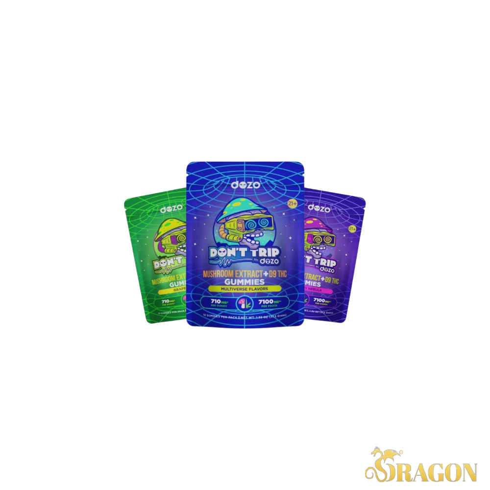 Dozo Don't Trip Mushroom Extract+Delta 9 THC Gummies