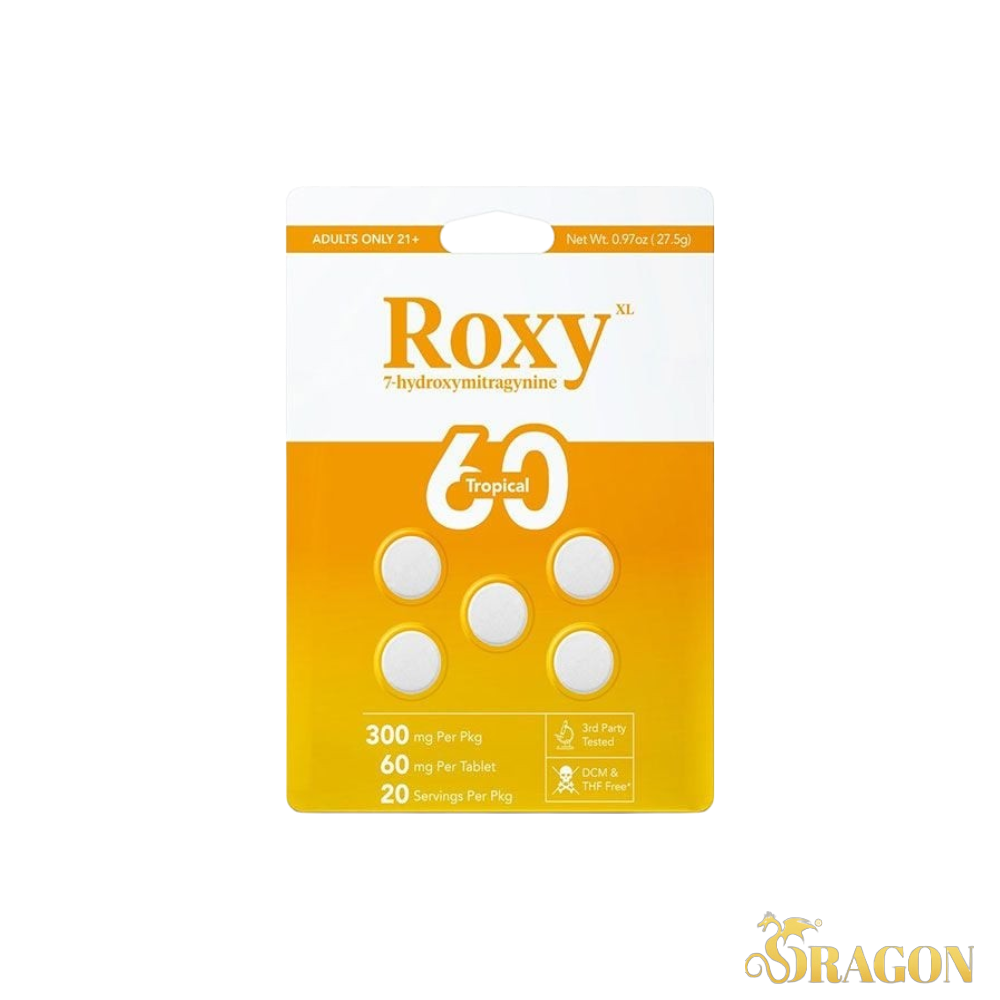 Roxy 7-Hydroxy Kratom Tablets 60mg (5 Count Blister Pack)