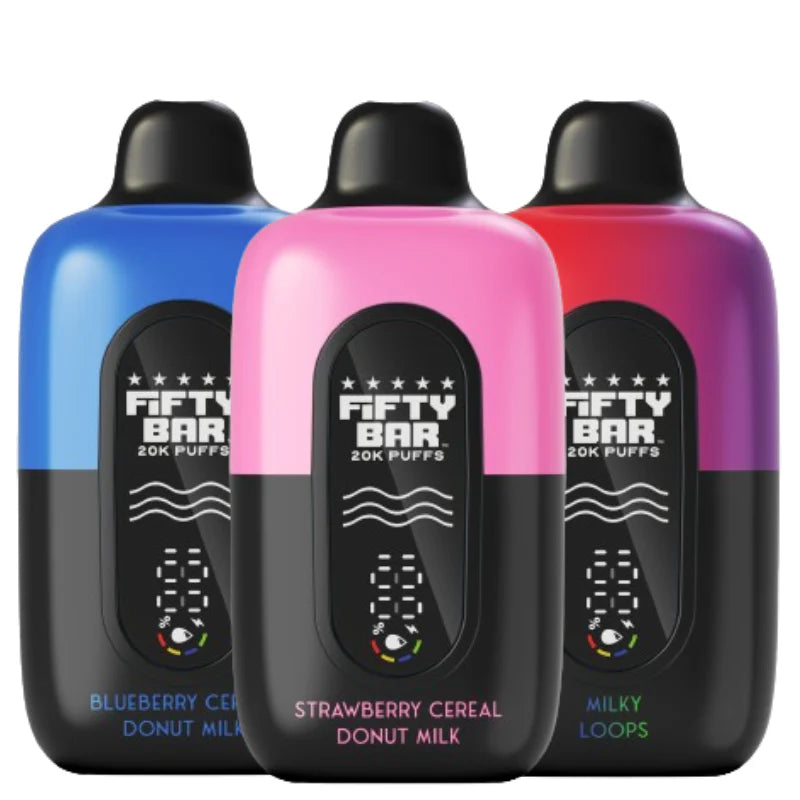 Fifty Bar Black 5% Nicotine Disposable | 20K Puffs