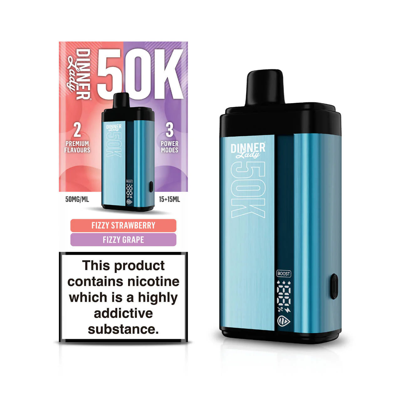 Dinner Lady Dual Flavor 5% Nicotine Disposable | 50K Puffs