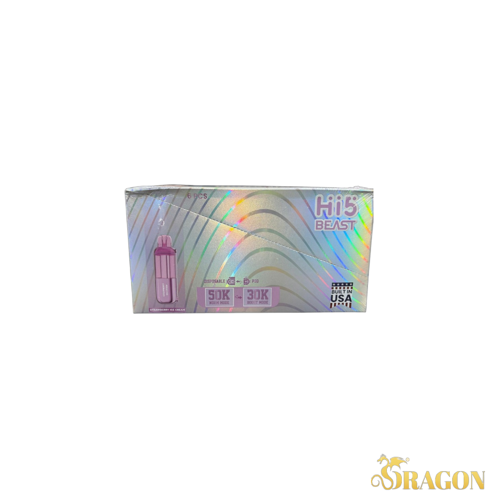 Hi5 Beast Disposable Pod | 5% Nic | 50K Puffs - BUY ONE GET ONE FREE